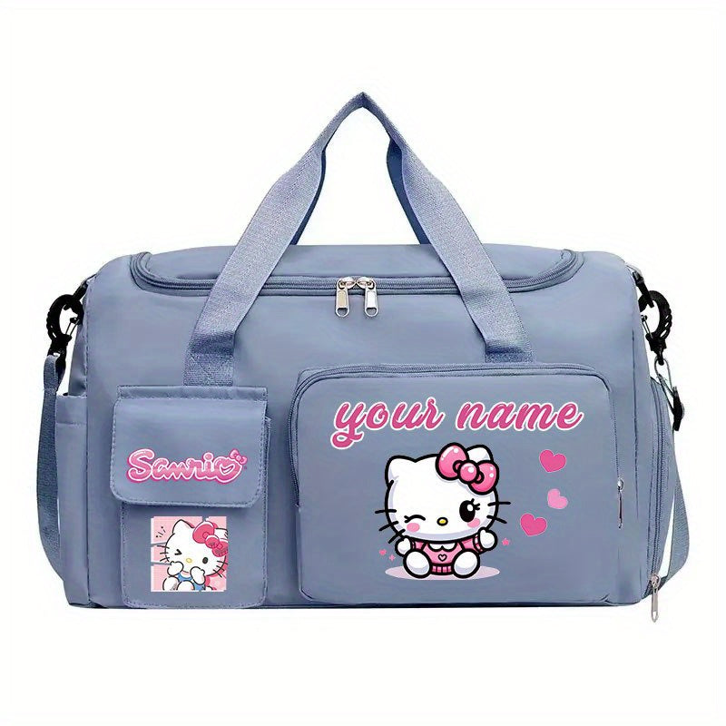 Sanrio Hello Kitty Foldable Travel Duffle Bag with Shoe Compartment & Wet