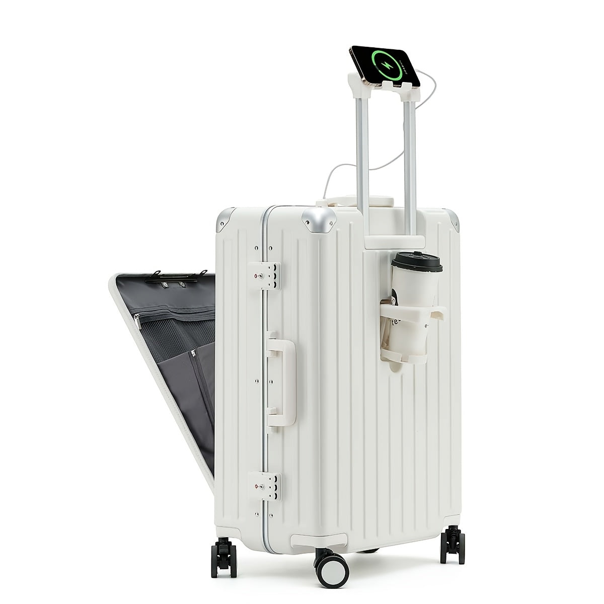 SUPTO Stylish 20-Inch Laptop Suitcase with USB Charging Port