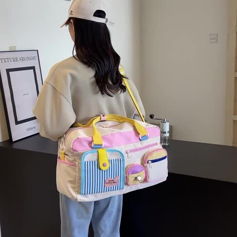 Women'S Lightweight Travel Duffel Bag - Gym, Yoga, Weekend Getaway Bag with Shoe Compartment