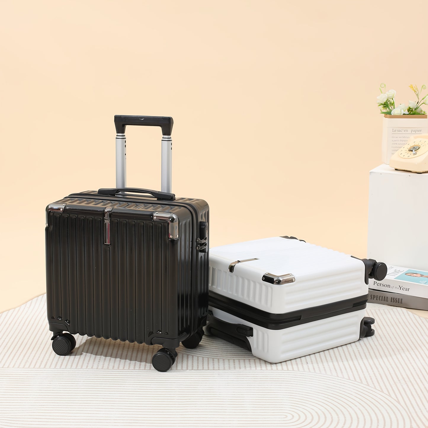 1pc 18-Inch Luggage, Travel Function Carry-On Luggage