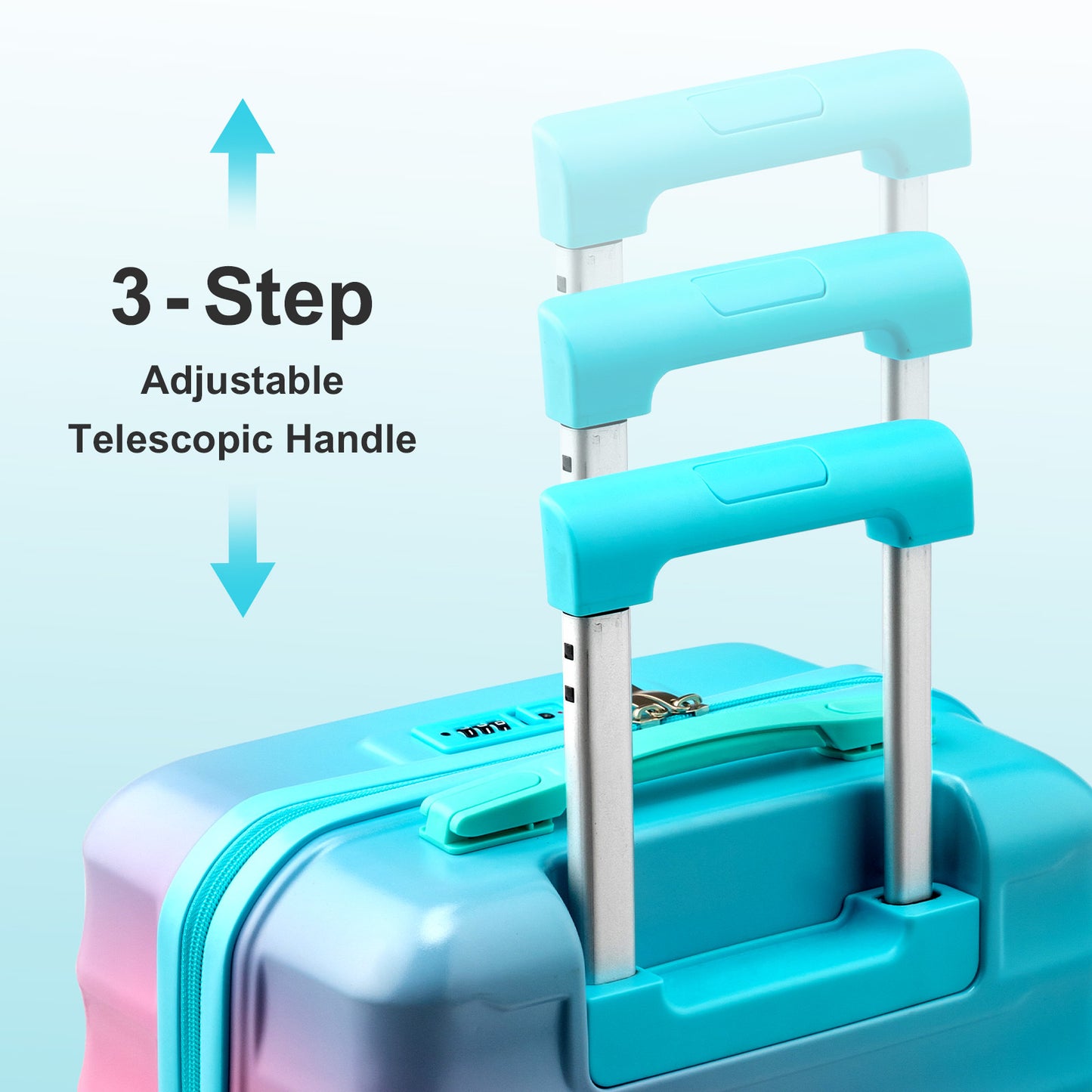 1pc Large 20\u002F24\u002F28-Inch Hardshell ABS+PC Suitcase with TSA Lock