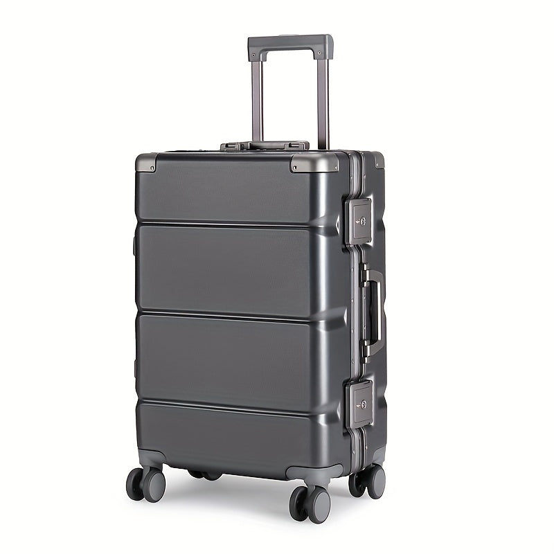 1pc 20-inch aluminum frame suitcase, large capacity suitcase