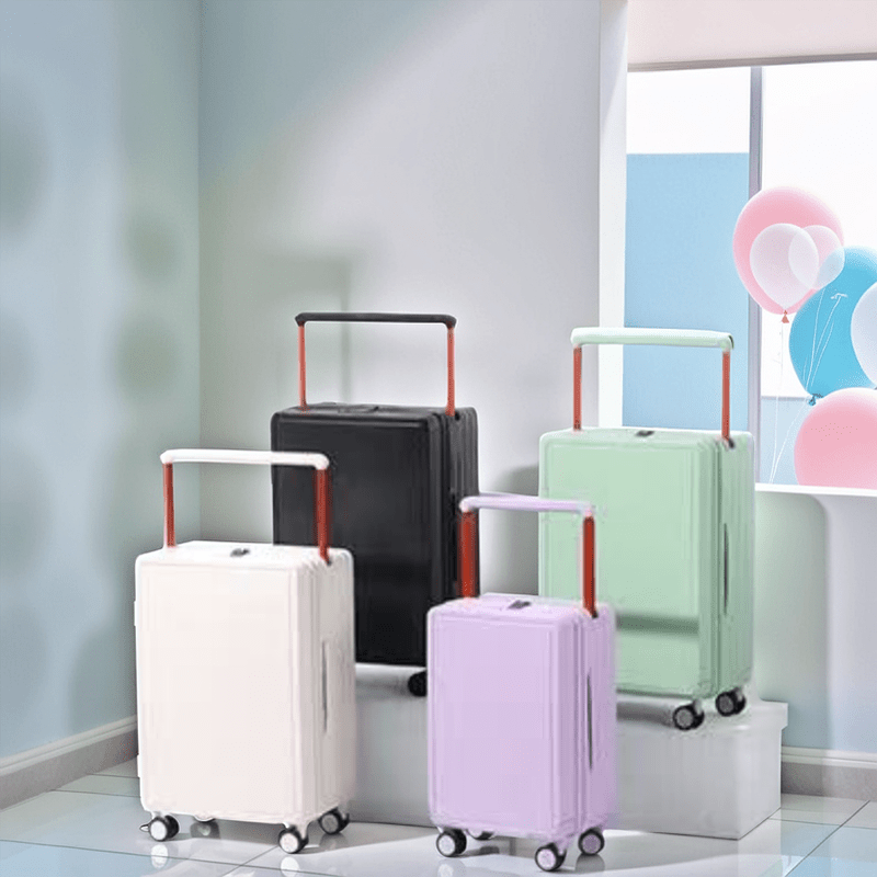 Wide Suitcase with Handle Travel Zipper Case