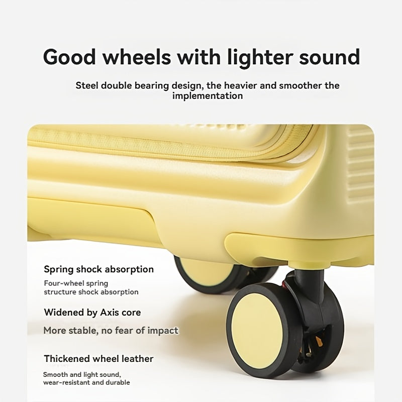 1pc Large Suitcase with USB Charging Ports