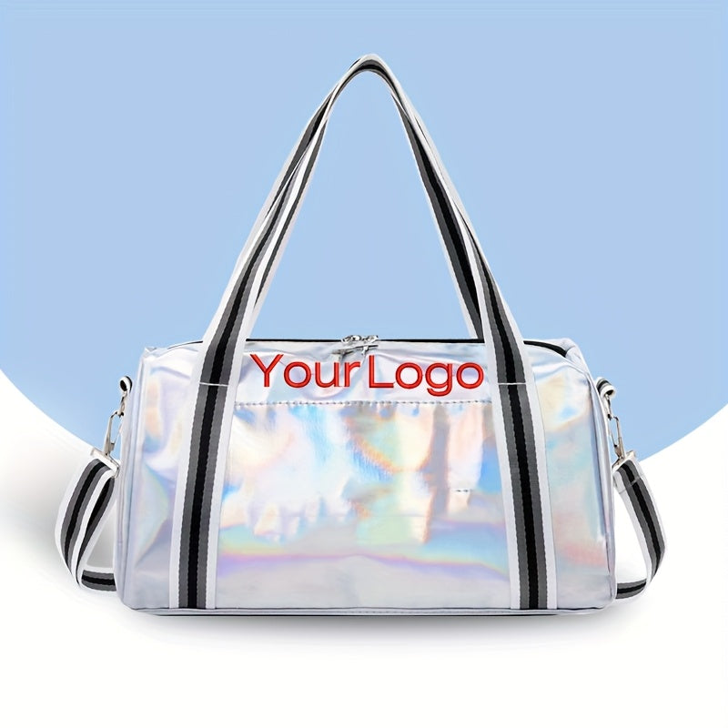 Laser bag with customize name Large capacity dance yoga gym bag with oblique cross-handle travel
