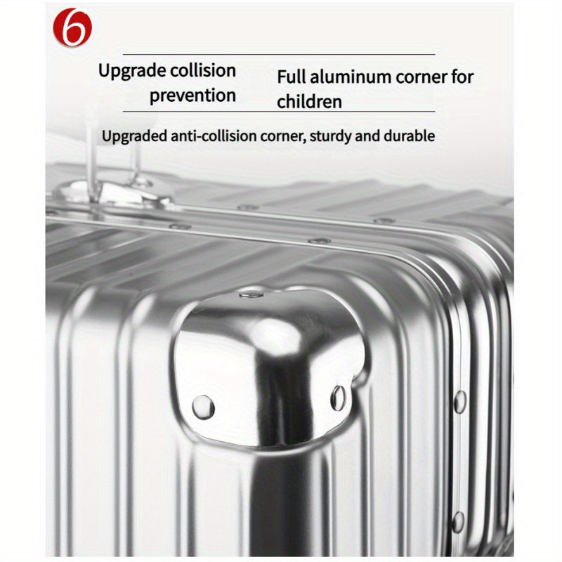 20-Inch Heavy-Duty Aluminum Frame Carry-On Suitcase with TSA Lock