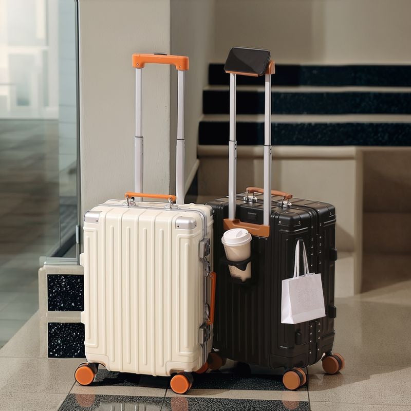 Colorful Aluminum Frame Sleek Aluminum Luggage Set - 22\u002F24 Inch Modern Design