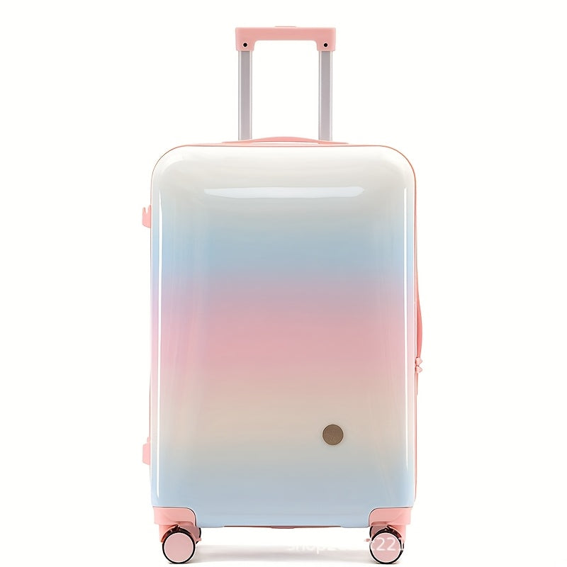 1pc of Stylish 28-Inch Gradient Color Suitcase, Multifunctional Carry-On Luggage