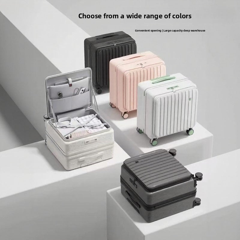 Unisex Multifunctional Small Side-Opening Deep Compartment Luggage