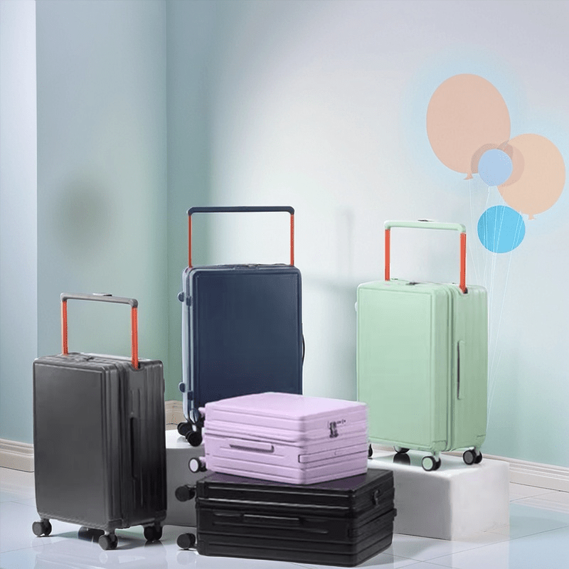 Wide Suitcase with Handle Travel Zipper Case