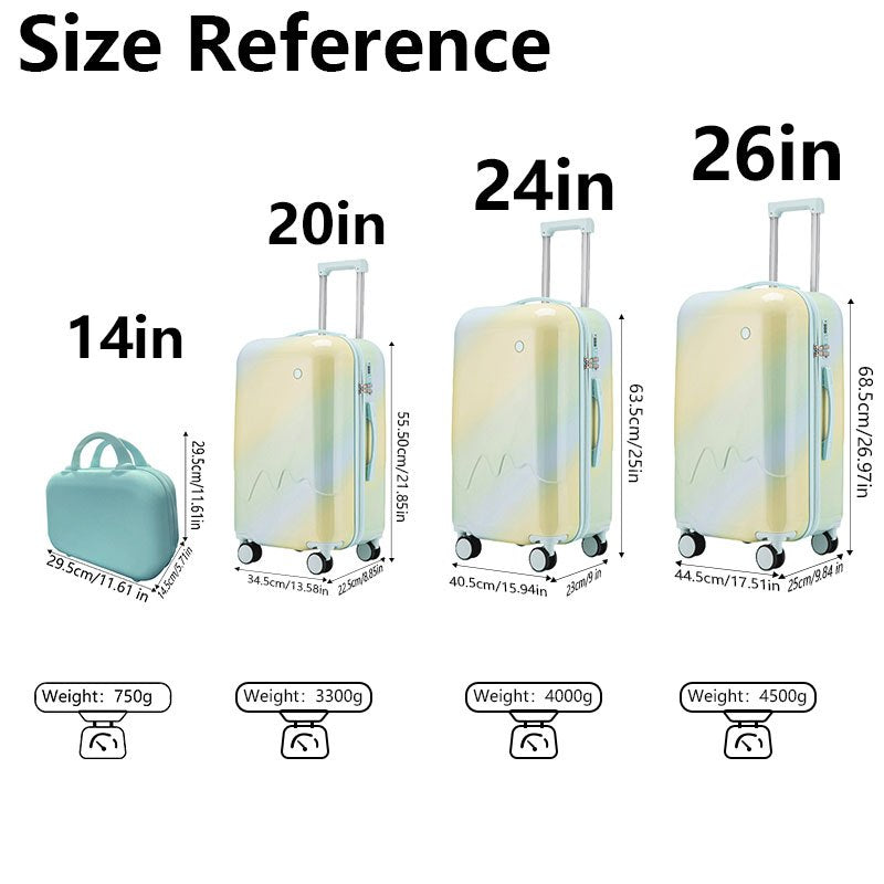ET Gradient-Style Spinner Suitcase with Telescopic Handle
