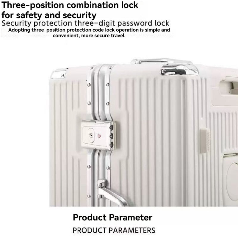 Thickened Suitcase 24\u002F26 Inch for Women - Reinforced Aluminum Frame Enhances Drop Resistance