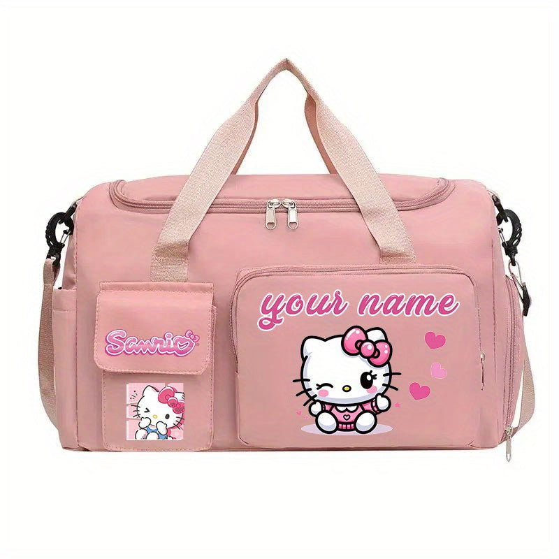 Sanrio Hello Kitty Foldable Travel Duffle Bag with Shoe Compartment & Wet