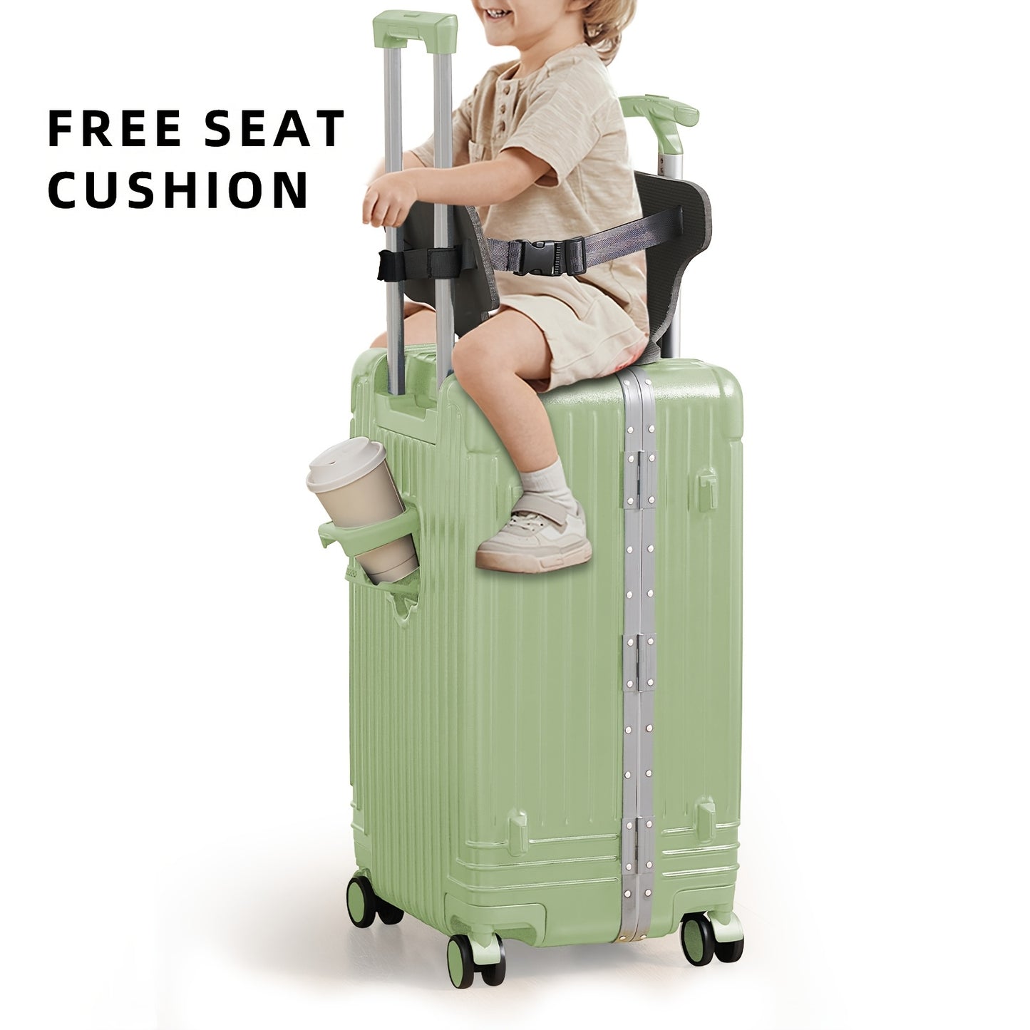 Aluminum Frame Luggage, Large Capacity Luggage, Double Trolley Handle