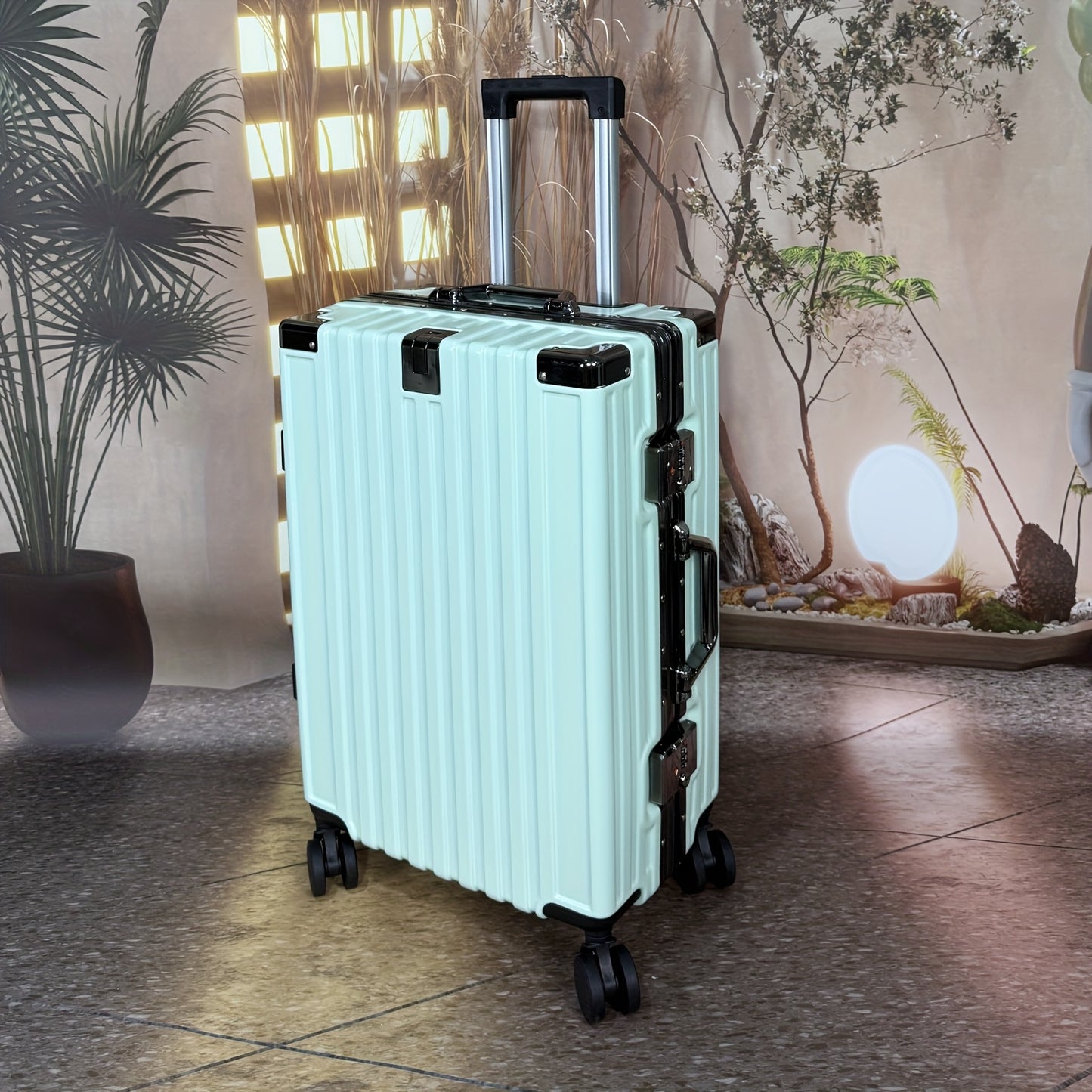 1pc 22\u002F26 Inch Multi-Functional Aluminum Frame Suitcase