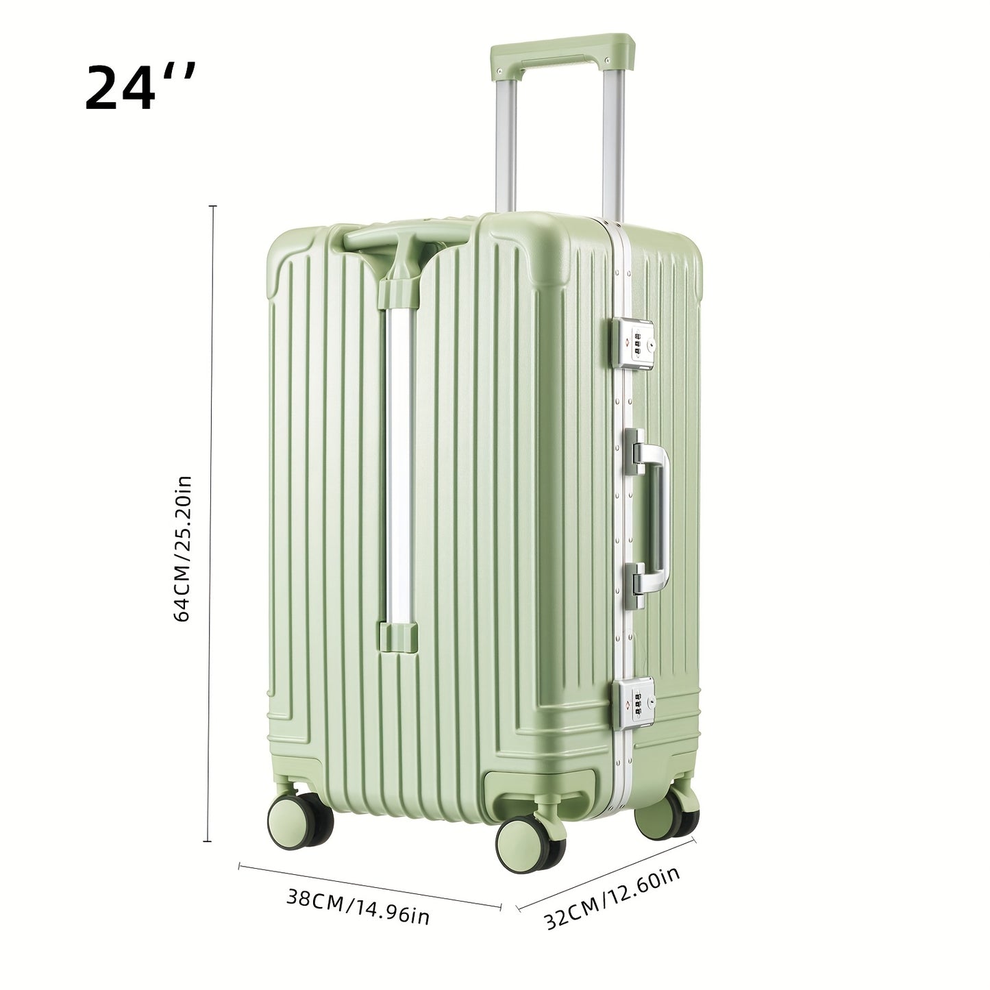 Aluminum Frame Luggage, Large Capacity Luggage, Double Trolley Handle