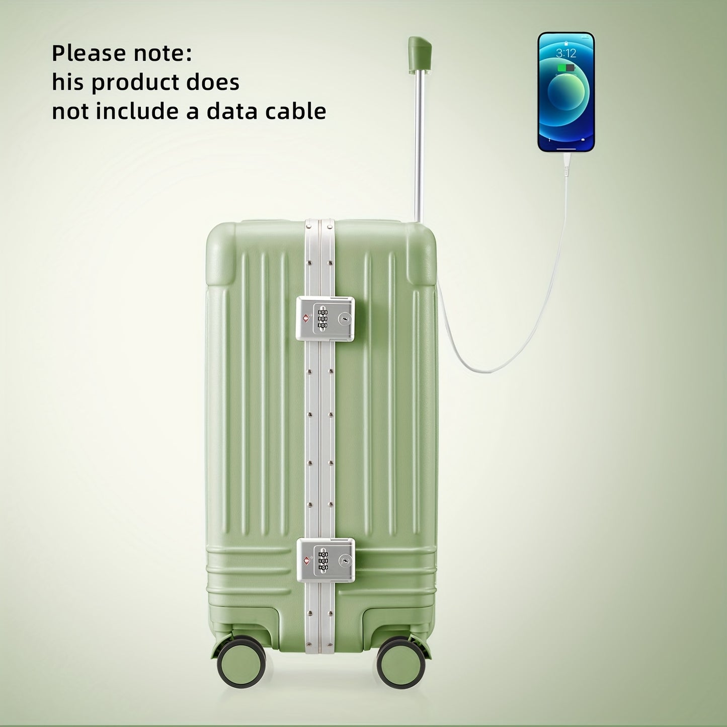 Aluminum Frame Luggage, Large Capacity Luggage, Double Trolley Handle