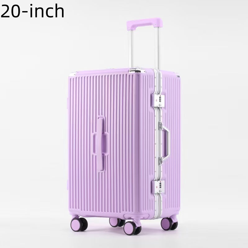 Thickened Suitcase 24\u002F26 Inch for Women - Reinforced Aluminum Frame Enhances Drop Resistance
