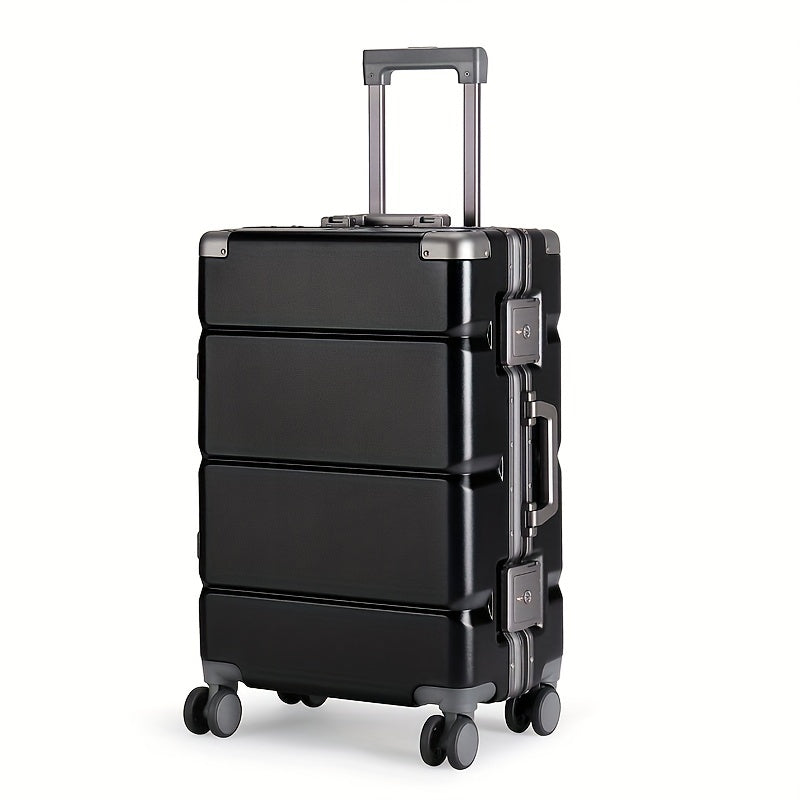 1pc 20-inch aluminum frame suitcase, large capacity suitcase