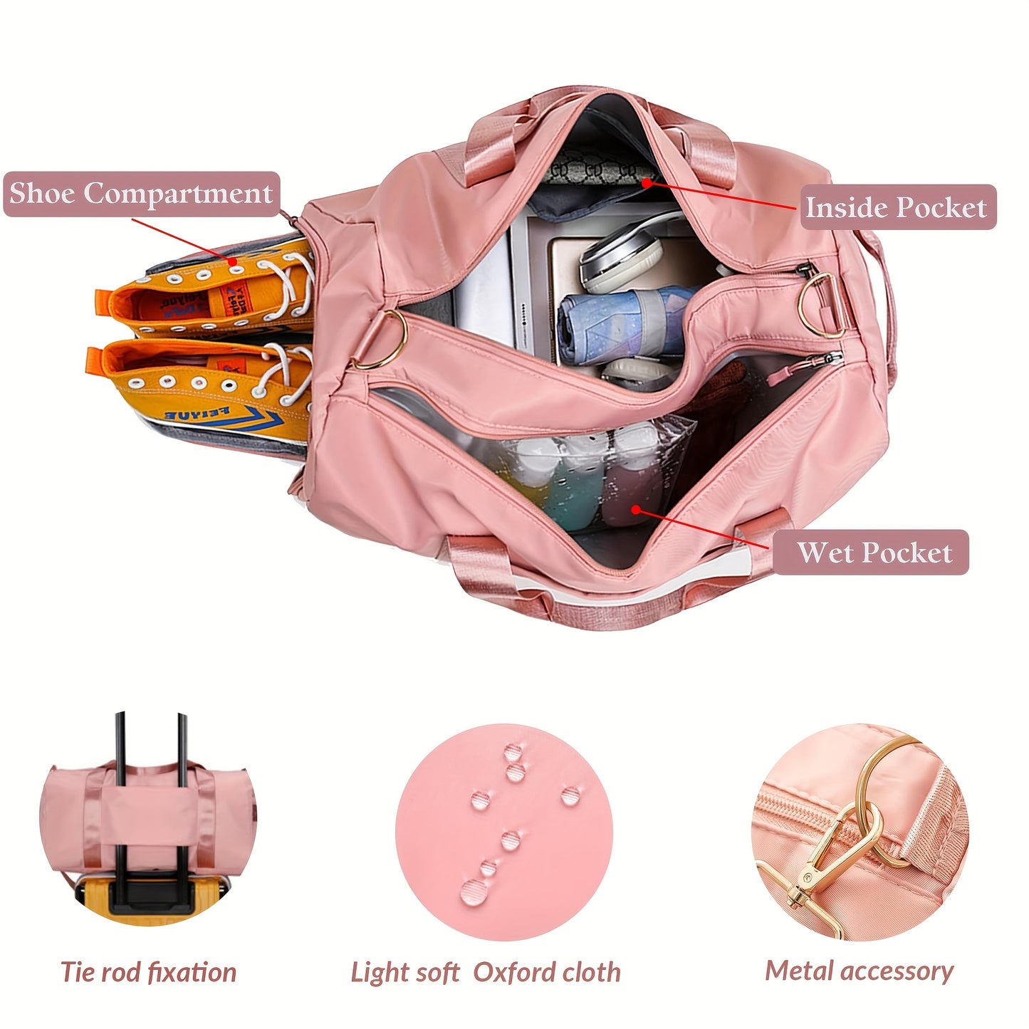 Personalized Duffel Bag Name Custom Sport Gym Bags for Women