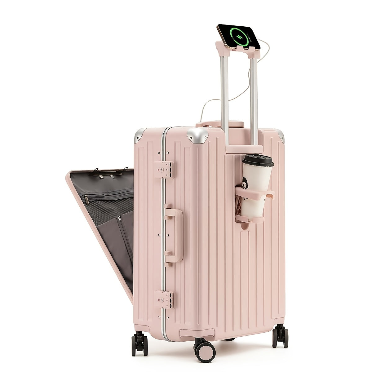 SUPTO Stylish 20-Inch Laptop Suitcase with USB Charging Port
