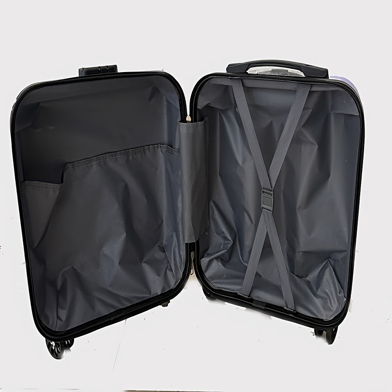 18-Inch Purple Gradient Hard Shell Suitcase with Combination Lock