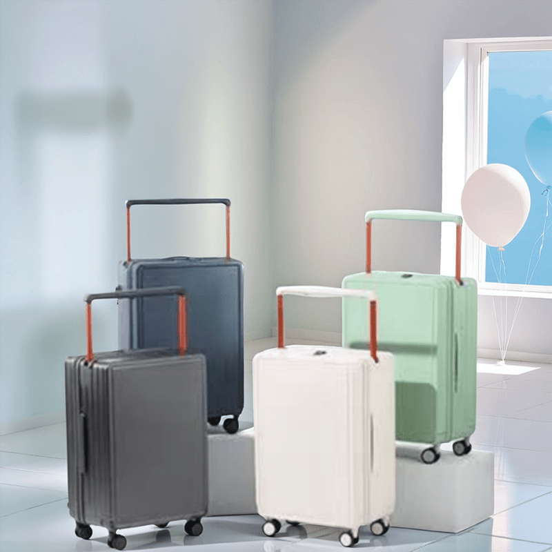 Wide Suitcase with Handle Travel Zipper Case