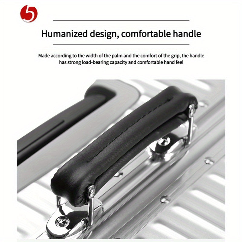 20-Inch Heavy-Duty Aluminum Frame Carry-On Suitcase with TSA Lock