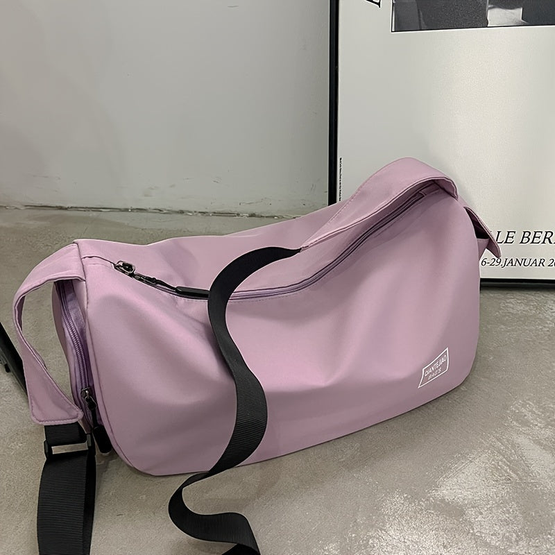 Sports Gym Duffle Bag, Lightweight Travel Crossbody Bag, Weekend Bag With Shoe Compartment