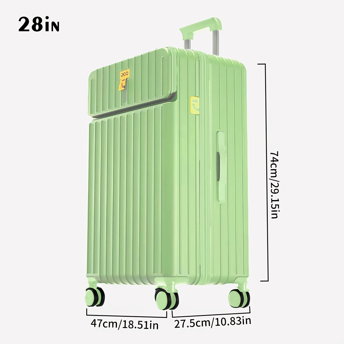 20\u002F24\u002F28 Inch PC Material Pull-on Luggage Set - Multiple Colors Available