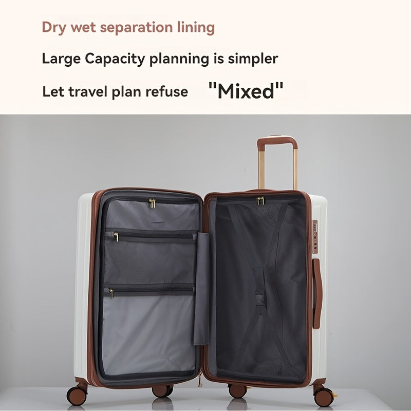 1 Set of 20\u002F24\u002F28-Inch Expandable Pullman Suitcase with Anti-Explosion Zipper