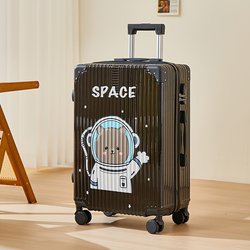 Fashion Graffiti 24-Inch Large Capacity Luggage with Spinner Wheels, TSA Lock