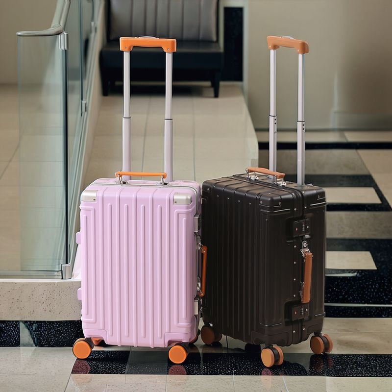 Colorful Aluminum Frame Sleek Aluminum Luggage Set - 22\u002F24 Inch Modern Design