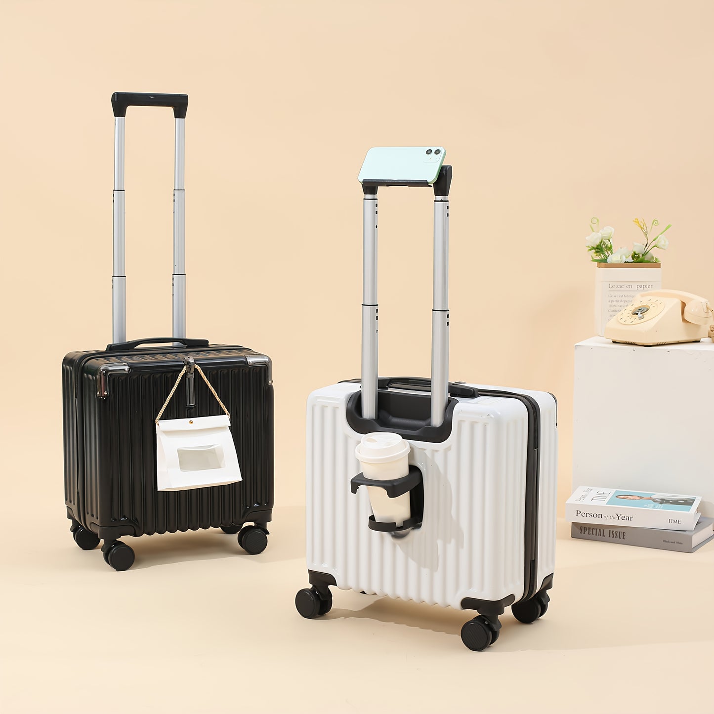 1pc 18-Inch Luggage, Travel Function Carry-On Luggage