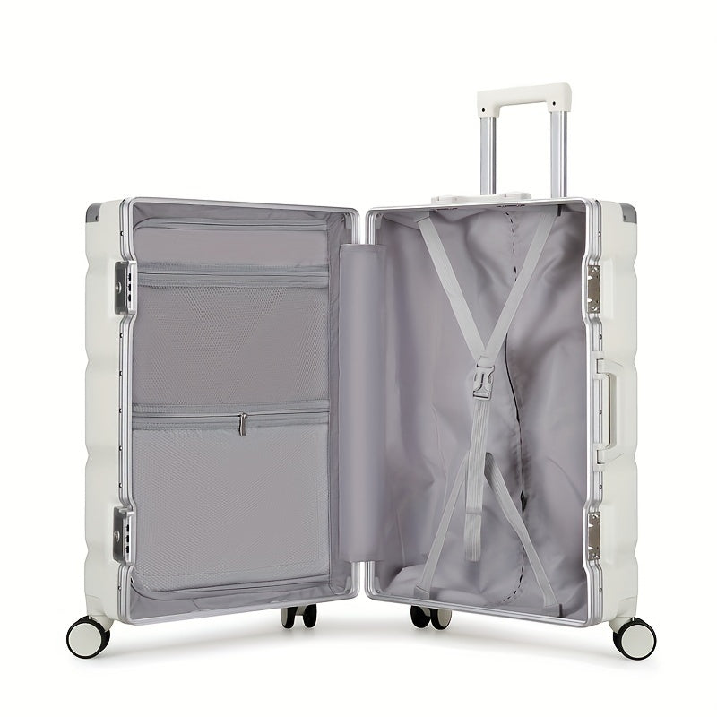 1pc 20-inch aluminum frame suitcase, large capacity suitcase