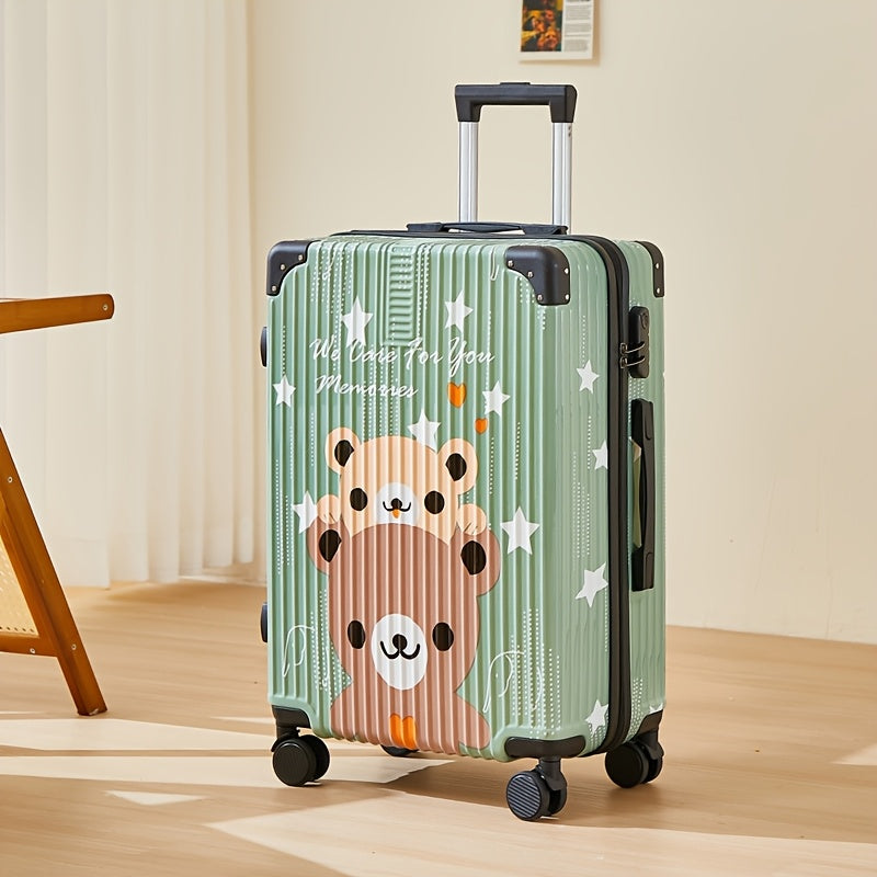 Fashion Graffiti 24-Inch Large Capacity Luggage with Spinner Wheels, TSA Lock