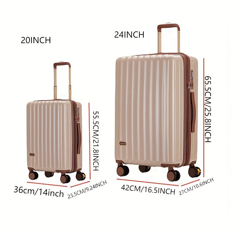 1 Set of 20\u002F24\u002F28-Inch Expandable Pullman Suitcase with Anti-Explosion Zipper