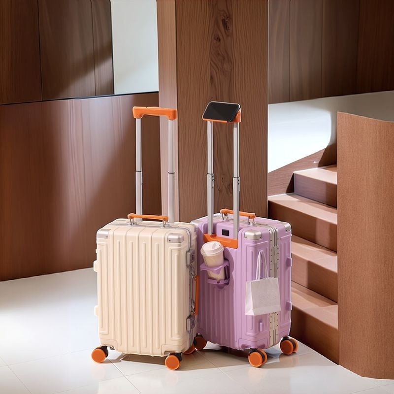 Contrast Color Aluminum Frame High-End Aluminum Suitcase for Business - 22\u002F24 Inch