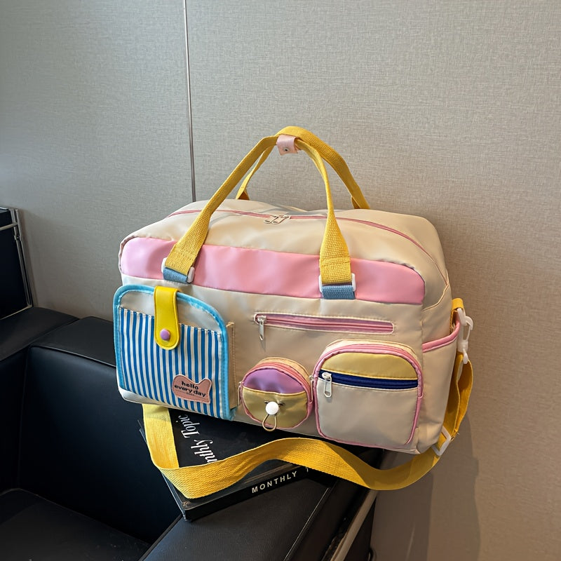Women'S Lightweight Travel Duffel Bag - Gym, Yoga, Weekend Getaway Bag with Shoe Compartment
