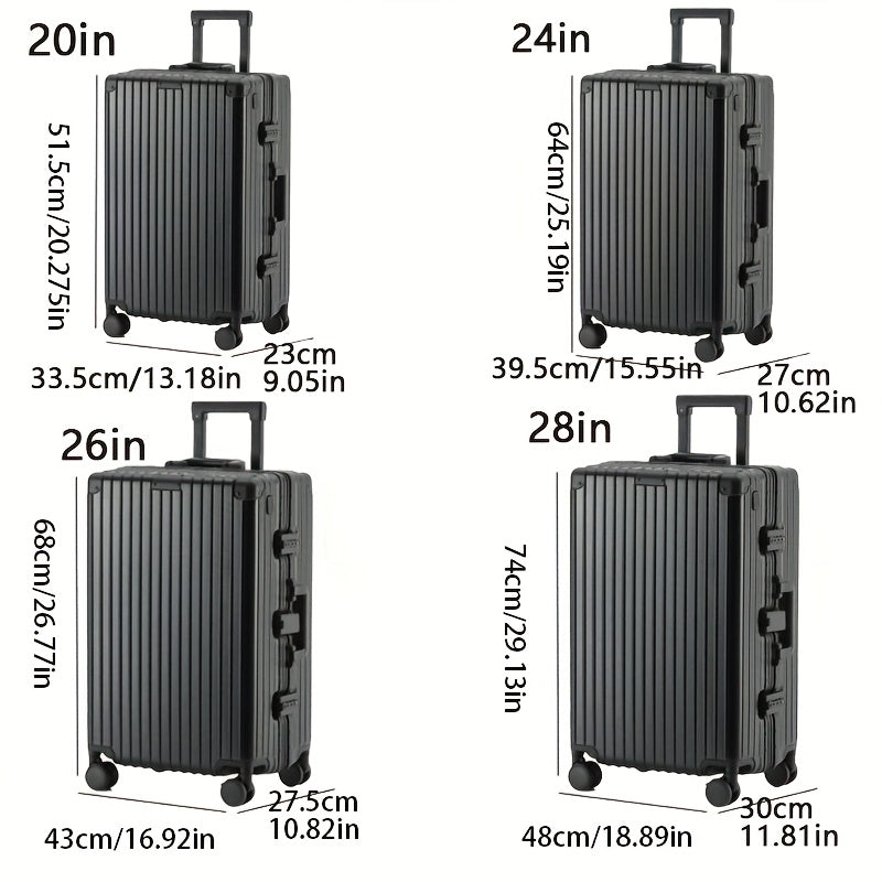 Suitcase, aluminum frame suitcase, spinner luggage with telescopic handle