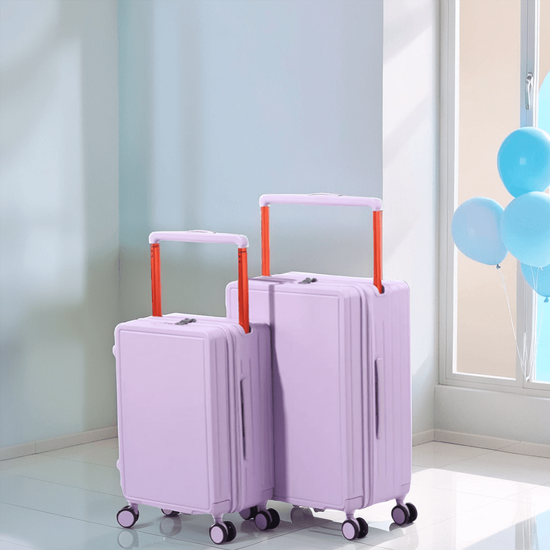 Wide Suitcase with Handle Travel Zipper Case