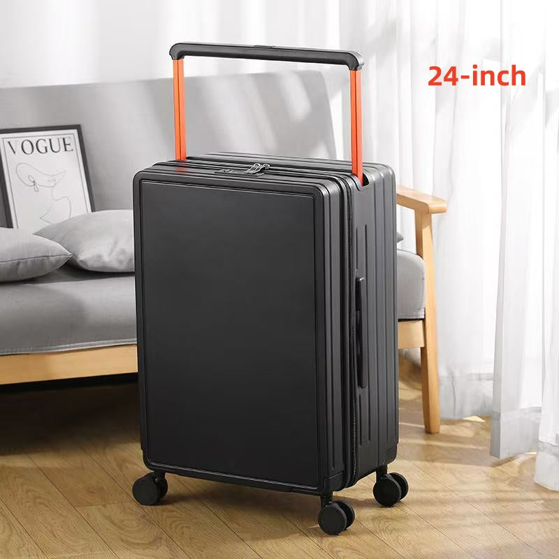 Wide Suitcase with Handle Travel Zipper Case