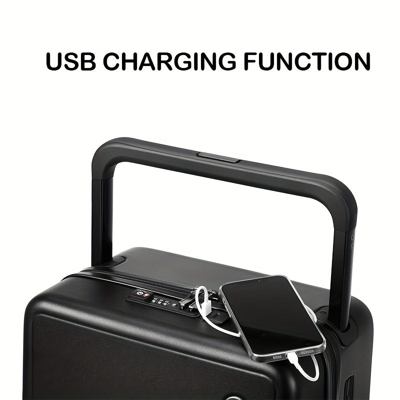 1pc Set of Wide Luggage Trolley Suitcase, Can Board It, Large Capacity Luggage