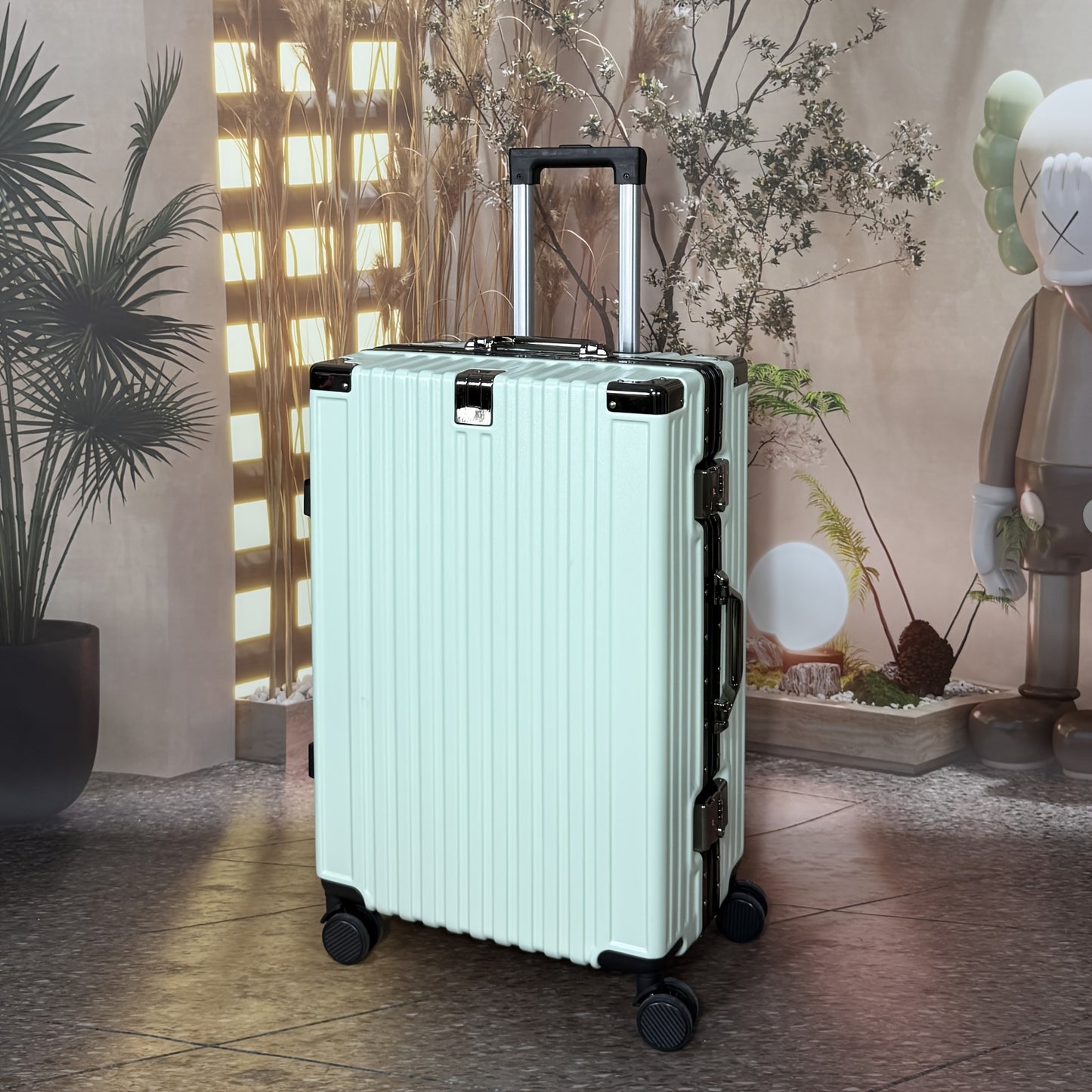 1pc 22\u002F26 Inch Multi-Functional Aluminum Frame Suitcase