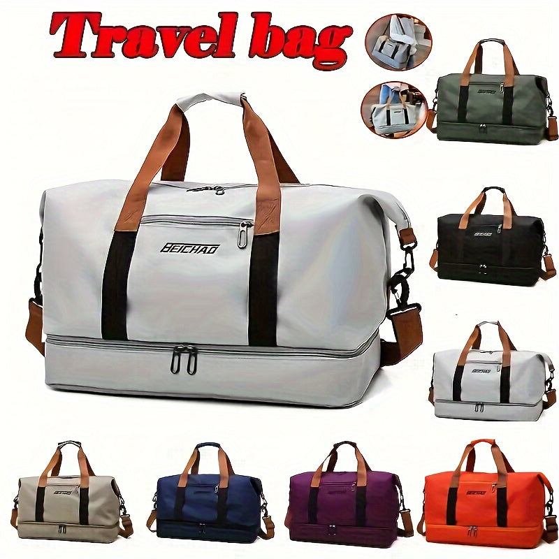 Large Travel Bag Large Capacity Travel Bag | Luggage Bag with Wet and Dry Separation