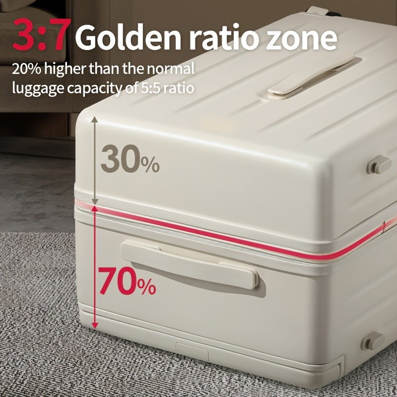 1pc of large capacity luggage with multifunctional enlarged trolley case
