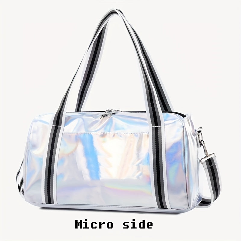 Laser bag with customize name Large capacity dance yoga gym bag with oblique cross-handle travel