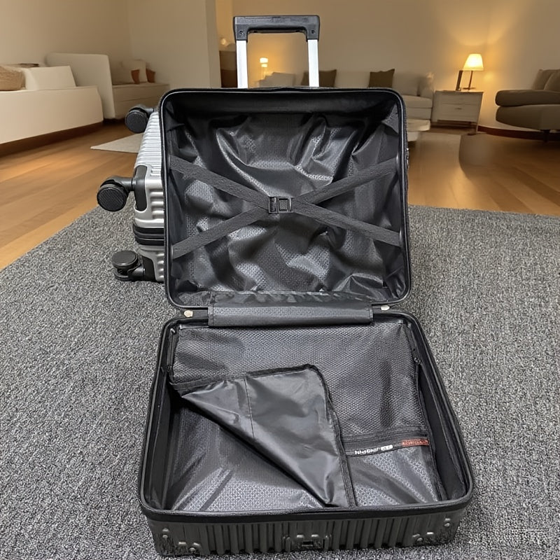 18-Inch Stylish Mini Trolley Suitcase with Three-Section Design