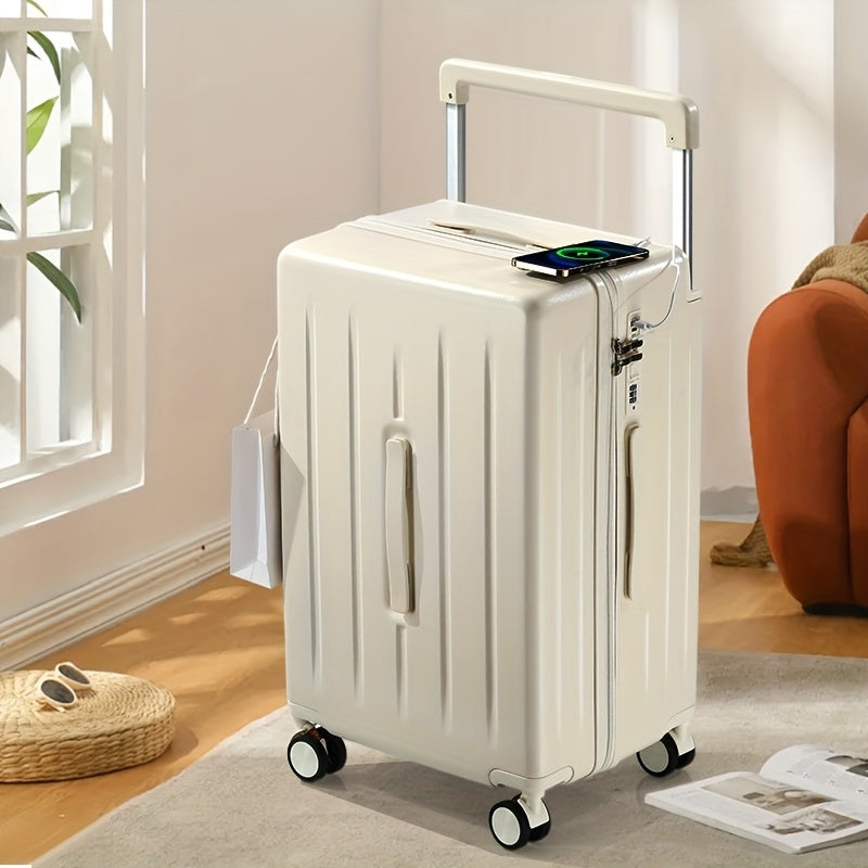 1pc of large capacity luggage with multifunctional enlarged trolley case