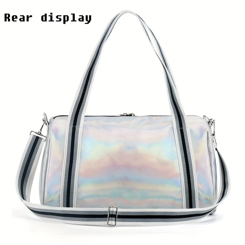 Laser bag with customize name Large capacity dance yoga gym bag with oblique cross-handle travel